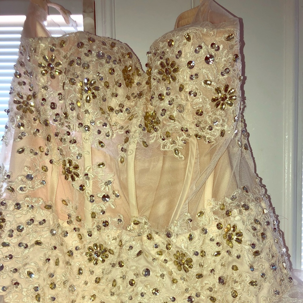 Champagne prom or wedding dress